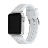 Correa Para Apple Watch Coach Elevate Look De Silicona Blanca 38/40/41