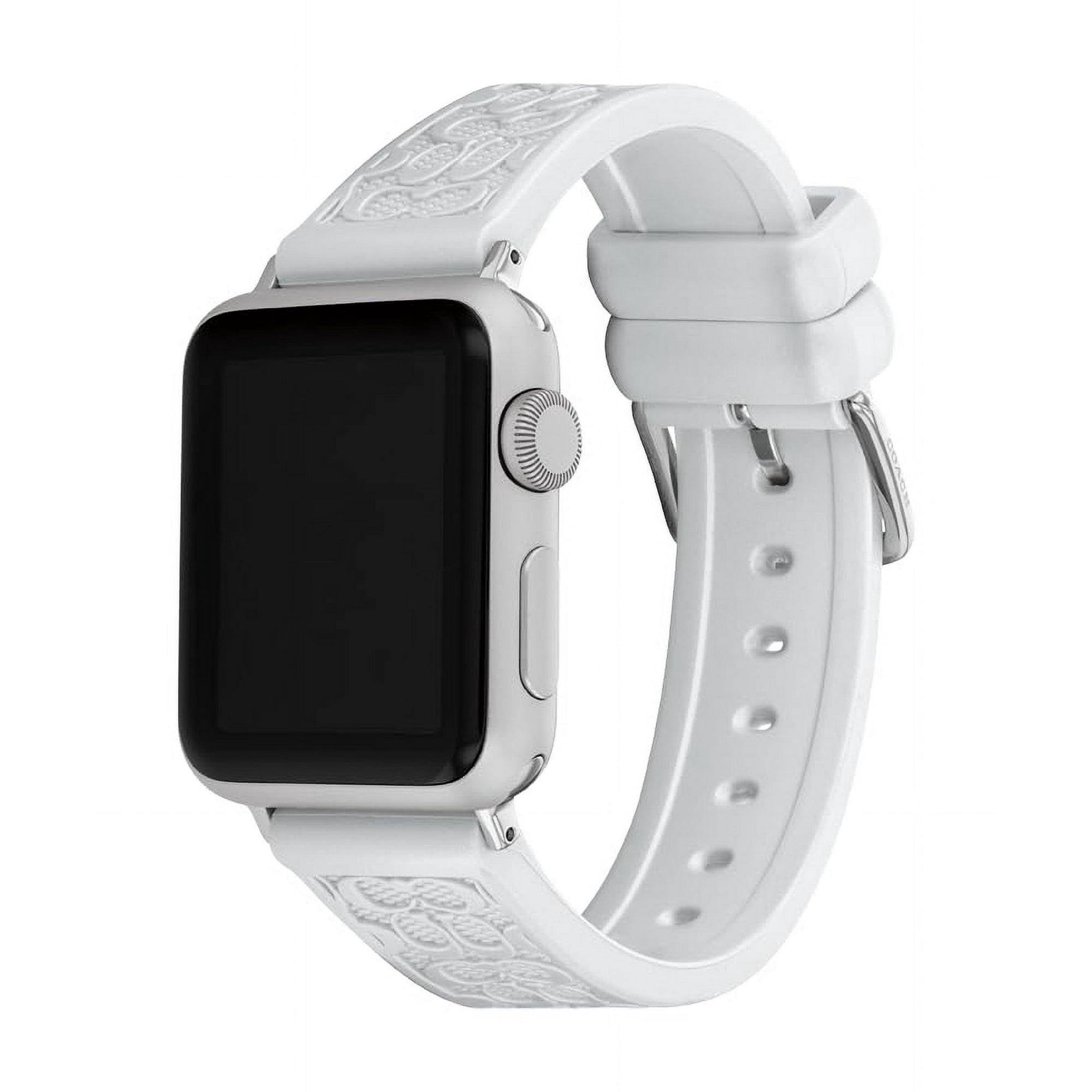 Correa Para Apple Watch Coach Elevate Look De Silicona Blanca 38/40/41
