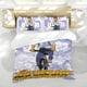 thumbnail image 5 of Chico Dorado Conjunto de sábanas temático, trío de piezas, cómodo y amigable con la piel, diseño único, regalo de decoración para el hogar para familiares, amigos y fans,135cm *200cm, 5 of 6