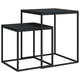 thumbnail image 1 of Juego de mesa de café VidaXL de madera y metal de ingeniería negra, 1 of 9