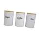 thumbnail image 3 of Juego de botes de almacenamiento herméticos, botes de café, té, azúcar, contenedores de almacenamiento, tarros para especias, harina, encimera de coci Blanco, 3 of 5