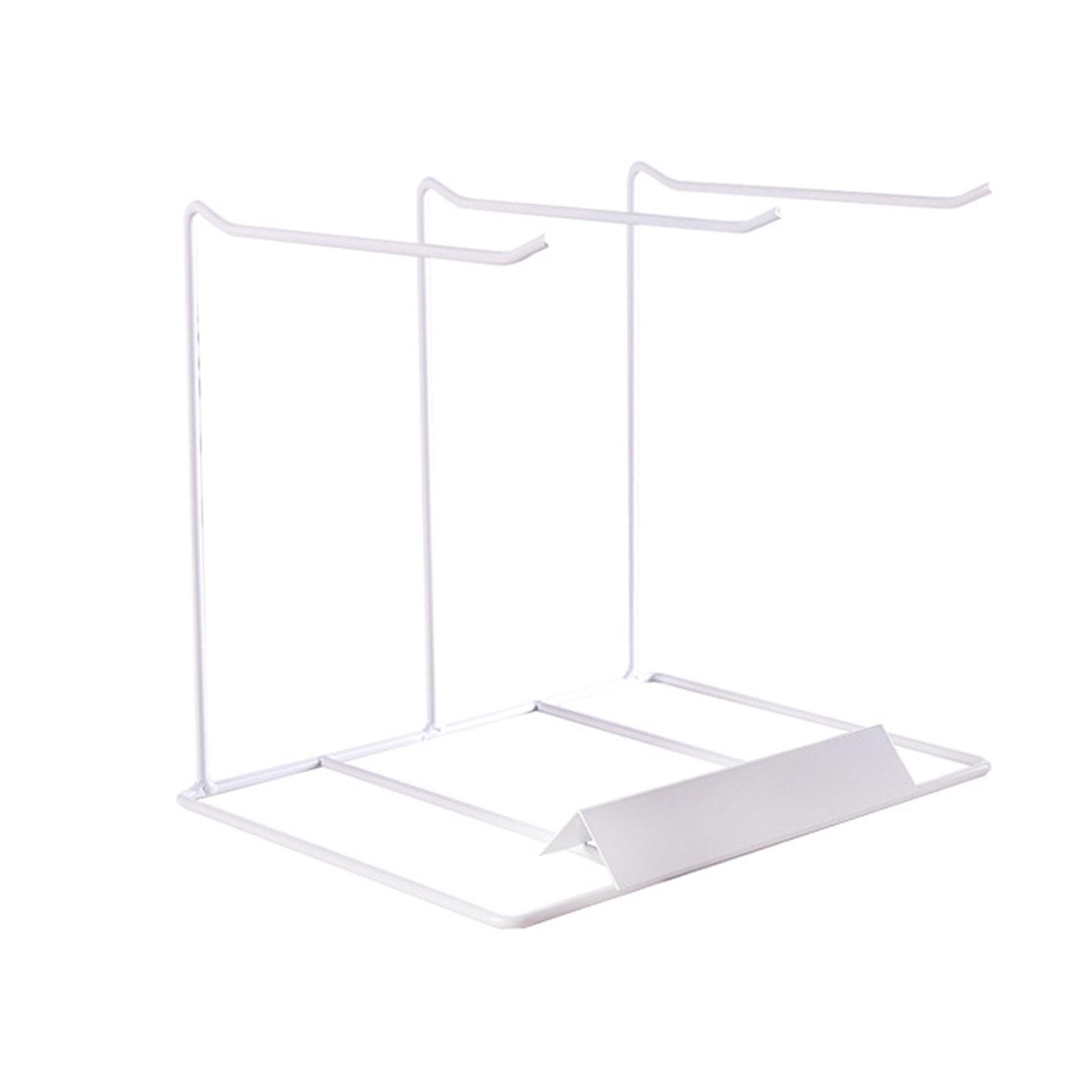 Ioensy - Organizador De Joyas Soporte De Exhibición Colgador De Metal Para Collar Diadema Llaveros 3 Filas Blanco 26X19X22Cm