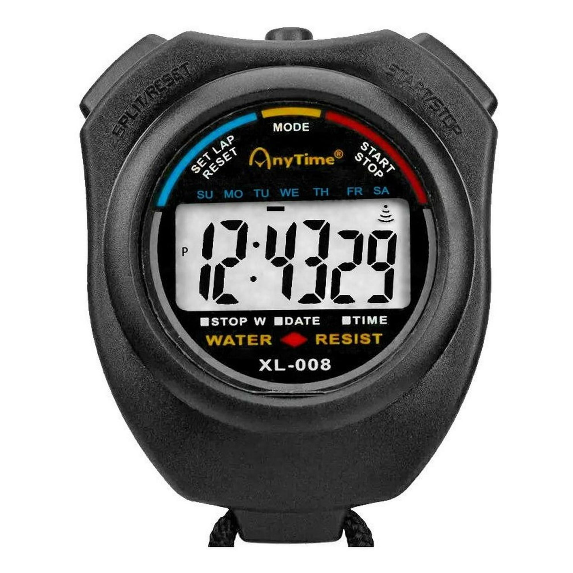 Gen - Cronometro Deporte Temporizador Digital De Mano Negro