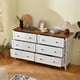 thumbnail image 1 of White Dresser for Bedroom, 6 Drawer Dresser with Wide Drawer and Metal Handles, White Dresser, Wood Dressers & Chests of Drawers for Hallway, Entryway., 1 of 3
