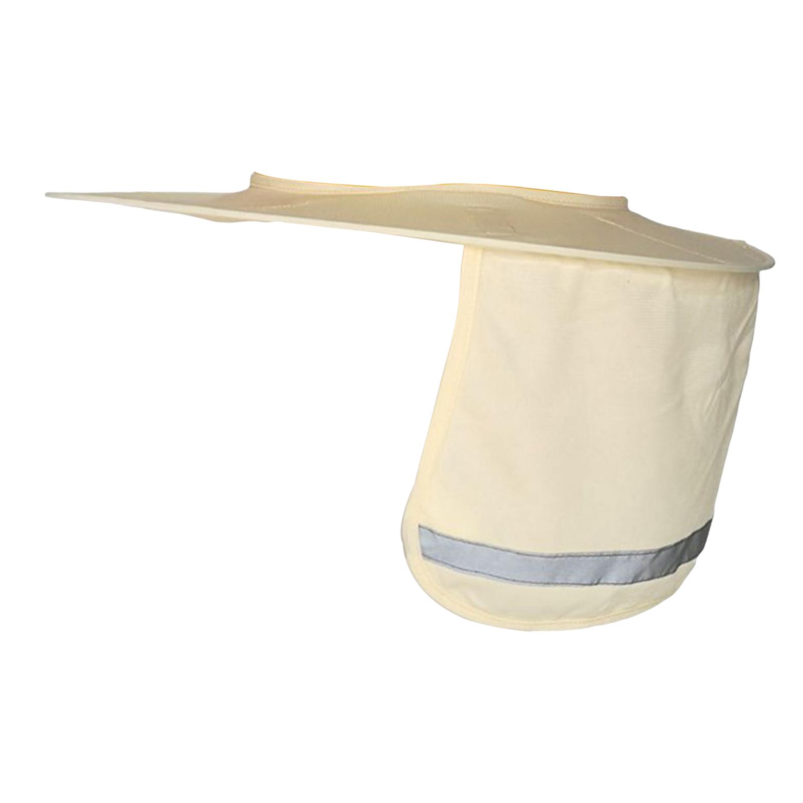 Magideal - Cubierta De Gorra Con Tira Reflectante, Protector Solar Para El Cuello, Forro Para Casco, Protector Solar Portátil De Alta Visibilidad Para Trabajador Beige