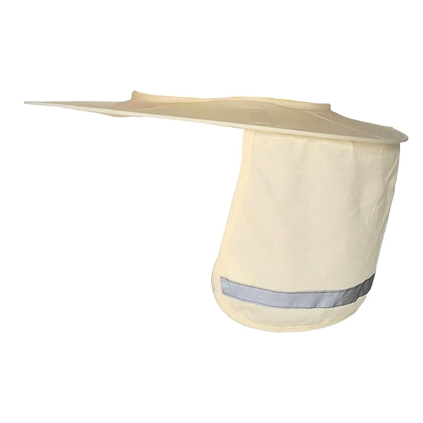 Cubierta de gorra con tira reflectante, protector solar para el cuello, forro para casco, protector solar portátil de alta visibilidad para trabajador beige
