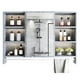 thumbnail image 1 of Mueble De Baño Organizador De 6 Repisas Con Espejo 90 x 12 x 70 cm Mármol Sintético Gris, 1 of 4