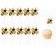 thumbnail image 1 of Paquete de 50 adornos para cupcakes con diseño de abeja y purpurina para revelar el género, baby shower, fiesta de cumpleaños, etc., 1 of 4
