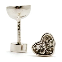 Tiana Joyas - Aros De Corazón Con Circones Transparentes De Plata 925