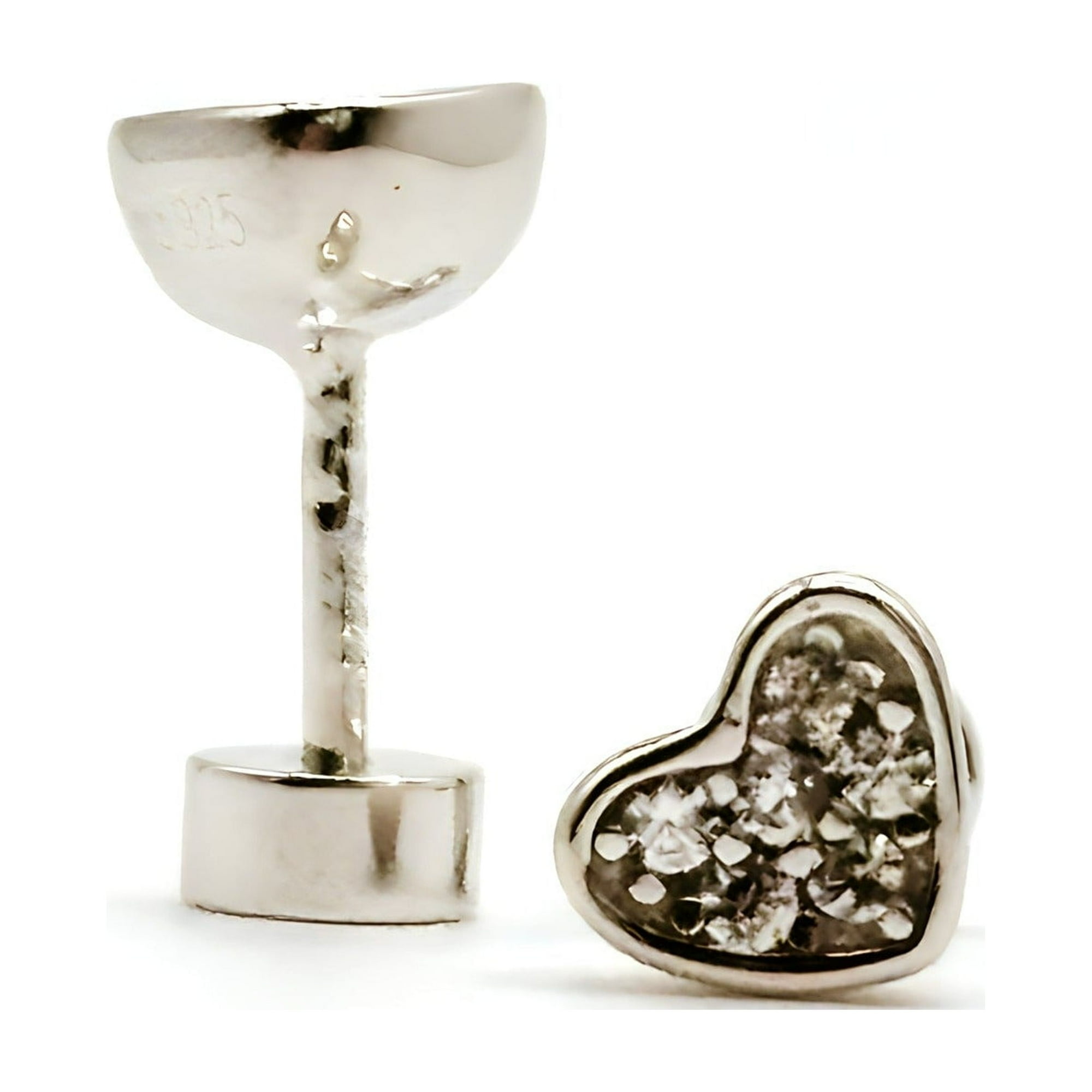 Tiana Joyas - Aros De Corazón Con Circones Transparentes De Plata 925