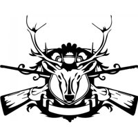 Rienda Libre Graphics - Decomural Deer Antlers Guns Shield Ws-32539