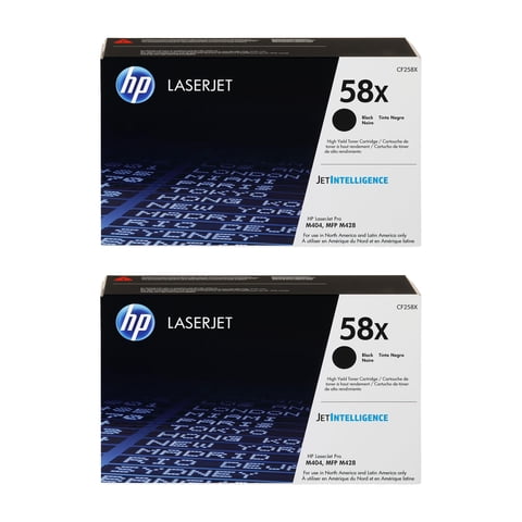 Cartucho De Tóner Negro De Alto Rendimiento Hp 58X Paquete De 2 Cf258X