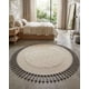 thumbnail image 4 of Alfombra Redonda Estilo Boho Chic con Flecos Textura sisal 80cm, 4 of 8