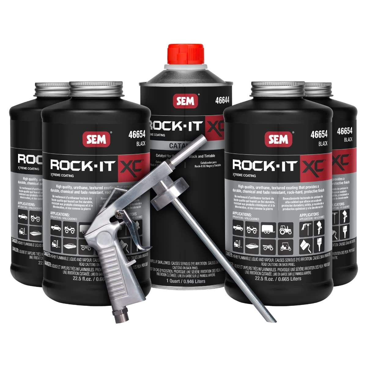 Sem - Kit De Revestimiento Protector Y Forro Para Cajas De Camiones Rock-it Xc, Color Negro
