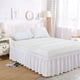 thumbnail image 1 of suxuMhao Faldones de Cama - Volante Antipolvo de 15in de Caída, Se Ajusta a Cama Queen 60 X 80in, Faldón de Cama Suave con Volantes, Faldón de Cama de Fácil Instalación para Dormitorio, Duradero,, 1 of 4