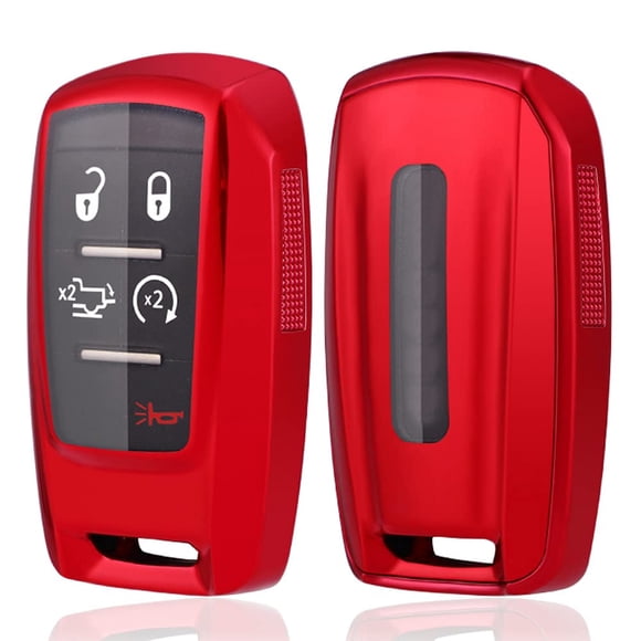 Funda de TPU con protección de 360 grados para Dodge Ram 1500, llavero