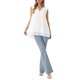 thumbnail image 2 of INSPIRE CHIC Blusa de Chifón para Mujer Cuello en V Sin Mangas Doble Capa Tops de Tirantes Sueltos Camisas Casuales S Blanco, 2 of 6