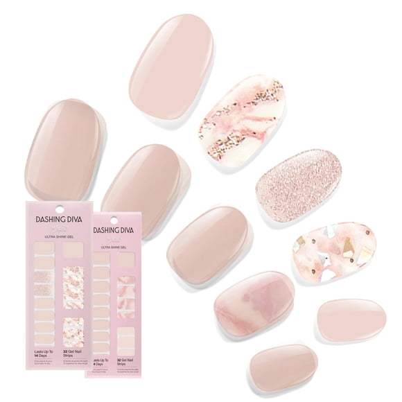 Tiras de uñas Dashing Diva Gloss The Classic Marbles, 2 juegos