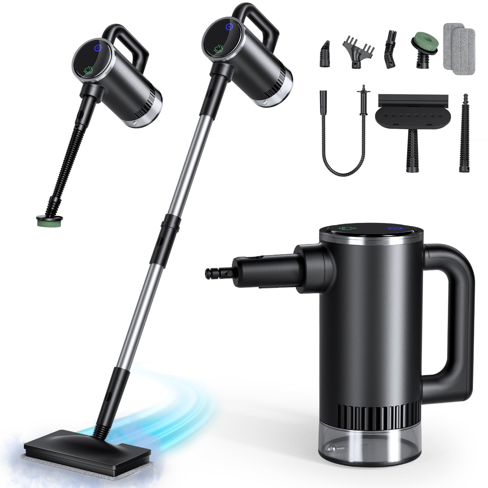 Fregona A Vapor Fodfinu 11 En 1 Con Tanque De 380 Ml Y 260 °f Para Madera Dura