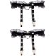 thumbnail image 1 of 2 ligas de encaje ajustables para muslos, ligas de pierna con forma de corazón y clips antideslizantes para mujer., 1 of 7