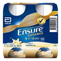 Alimento Líquido Advance Sabor Vainilla 4 Botellas De 237 Ml C/U Ensure