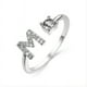 thumbnail image 2 of Stylish Silver A-Z Initial Rings for Weddings, Bridesmaids, and Couples - Perfect Gifts for Love and Fashion, 2 of 5