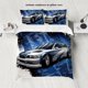 thumbnail image 1 of 3pcs sports car racing print bedding set 1 quilt cover 2 pillowcases unfilled, skin-friendly, breathable, anti-pilling, 1 of 5