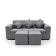 thumbnail image 2 of Living Vera 3 cuerpos + 2 pouf Tela Gris, 2 of 2