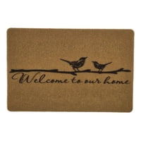 Genérica - Alfombra Limpia Pies Felpudo De Fibra Bienvenidos Idiomas 60X40Cm
