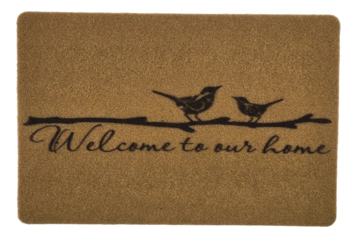 Genérica - Alfombra Limpia Pies Felpudo De Fibra Bienvenidos Idiomas 60X40Cm