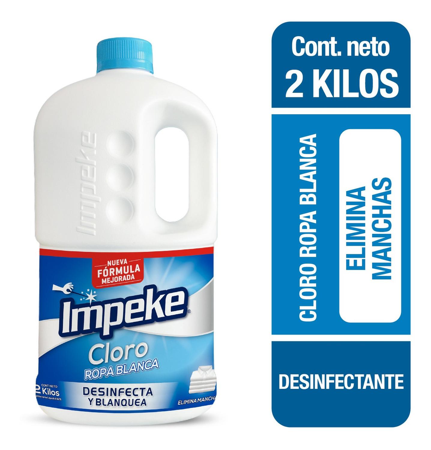 Cloro Ropa Blanca 2 Lt Impeke