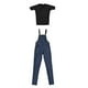 thumbnail image 1 of 2 Uds Moda 1/6 Camiseta Y Pantalones Vaqueros Con Tirantes Para Accesorios De Figuras De Acción De 12 Pulgadas, 1 of 3