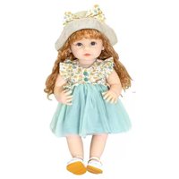 Genérico - Juguete Muñeca Realista 55Cm Silicona Vestido Azul Infantil