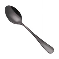 Xmhytop 4 Piezas Cubiertos De, Utensilios De Cocina Y Cubiertos Cotidianos,Cuchara De Postre,Negro