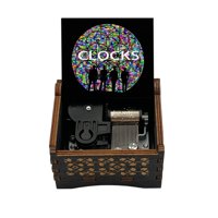 Estoykuku - Caja Musical Madera Coldplay Clock A Cuerda