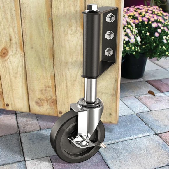 Rueda Gate Caster HOLKIE de alta resistencia con resorte, 100 kg