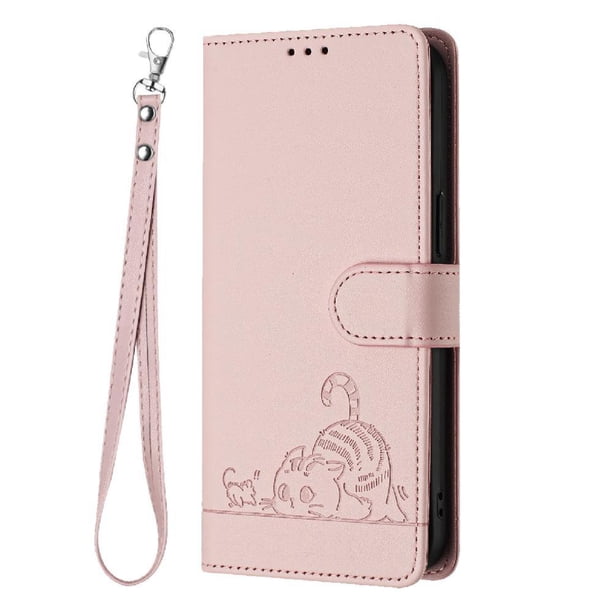 Funda tipo cartera FOXDOCK para Xiaomi POCO M6 5G con soporte, ranuras, RFID, diseño de gato