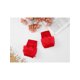 thumbnail image 4 of INSPIRE CHIC Guantes de punto elásticos de piel sintética para mujer, cálidos y suaves, con medio dedo, agujero para el pulgar, mangas de muñeca peludas a prueba de viento, vestido de felpa rojo, 4 of 6