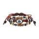 thumbnail image 4 of Pulsera De Cuero De PU Multicapa Pulsera De Ojo Azul De Estilo Vintage, 4 of 5