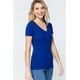 thumbnail image 4 of Saronite Camiseta Básica de Punto Henley de Manga Corta con Cuello en V, Estilo Realeza (para Mujer), 4 of 4