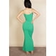 thumbnail image 3 of Saronite Vestido Largo Camisola con Tirantes Finos y Bajo de Sirena de Punto Acanalado Liso, Verde (para Mujer), 3 of 4