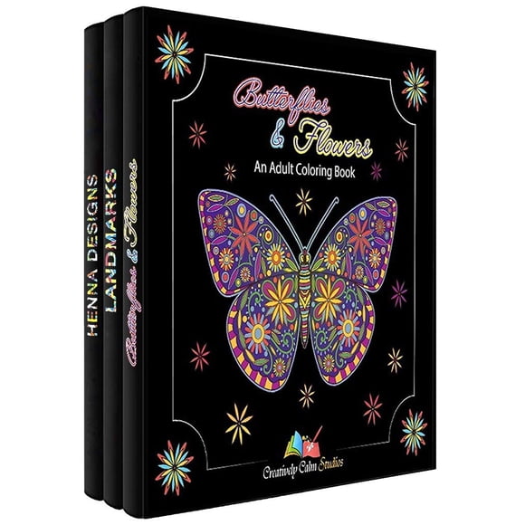Set de libros para colorear Creatively Calm Studios con más de 120 imágenes
