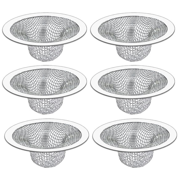 Colador para desagüe Seatery de acero inoxidable de 7 cm, paquete de 6