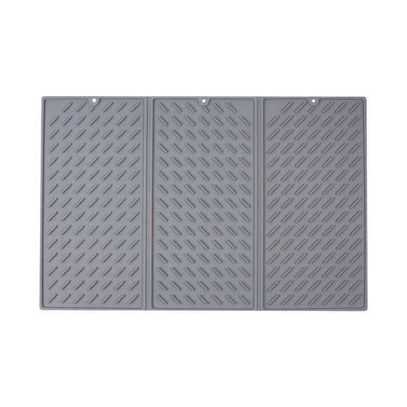 Estera de secado de platos, estera de drenaje para encimera de cocina, secado rápido, fácil de limpiar, aislamiento térmico, antideslizante, alfombril gris