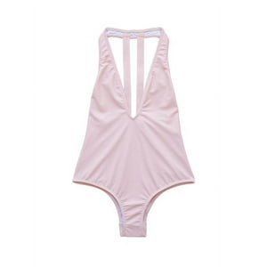 Samia - Traje De Baño Escotado Rosado S