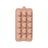 Genérico - Moldes De Silicona Chocolate Corazones 15 Espacios 11X21Cm
