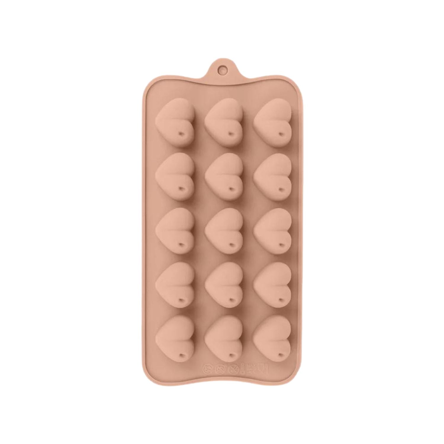 Genérico - Moldes De Silicona Chocolate Corazones 15 Espacios 11x21cm