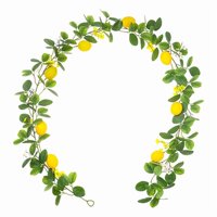 Magideal - Guirnalda De Vid Artificial De Limón De Seda Ppc Simulación De Fruta Colgante Guirnalda De Vegetación Decorativa Floral Falsa Adecuada Para Puerta Par Estilo B