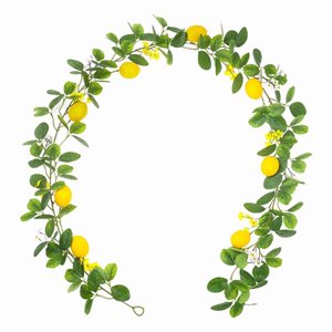 Magideal - Guirnalda De Vid Artificial De Limón De Seda Ppc Simulación De Fruta Colgante Guirnalda De Vegetación Decorativa Floral Falsa Adecuada Para Puerta Par Estilo B