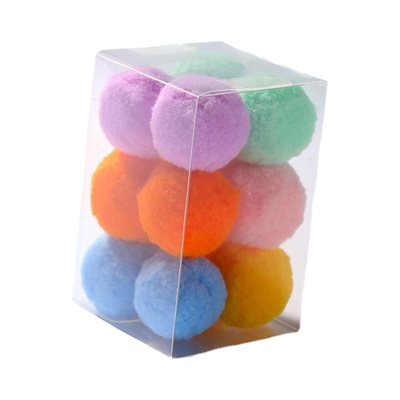 Magideal - 12 Uds. Pelotas De Juguete Para Gatos, Pelotas Para Gatos De 1,4 Pulgadas, Pompones Para Gatitos, Pelotas Para Gatos, Juguete Para Gatos De Interior,